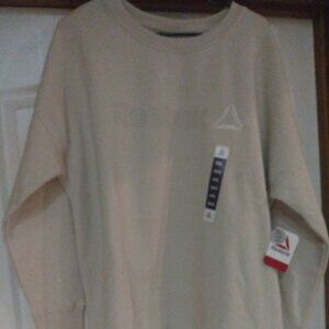 Reebok Cream Sweatshirt, XXL.